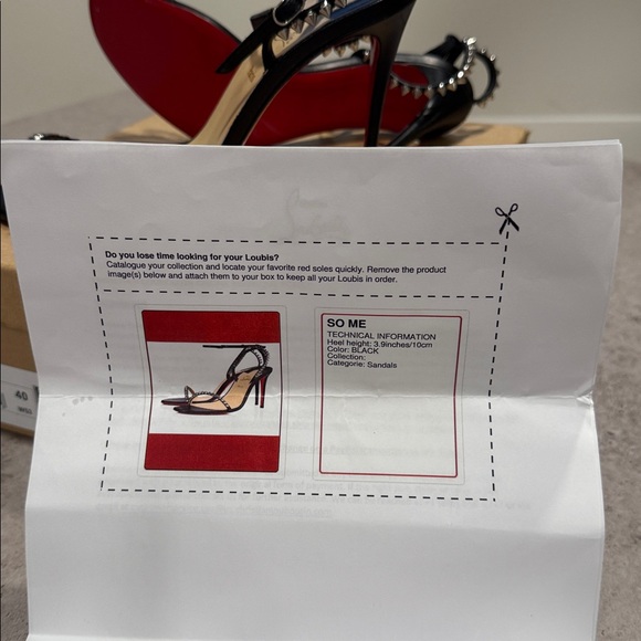 So Me 100 Studded Christian Louboutin Black Leather Heels - Picture 7 of 16